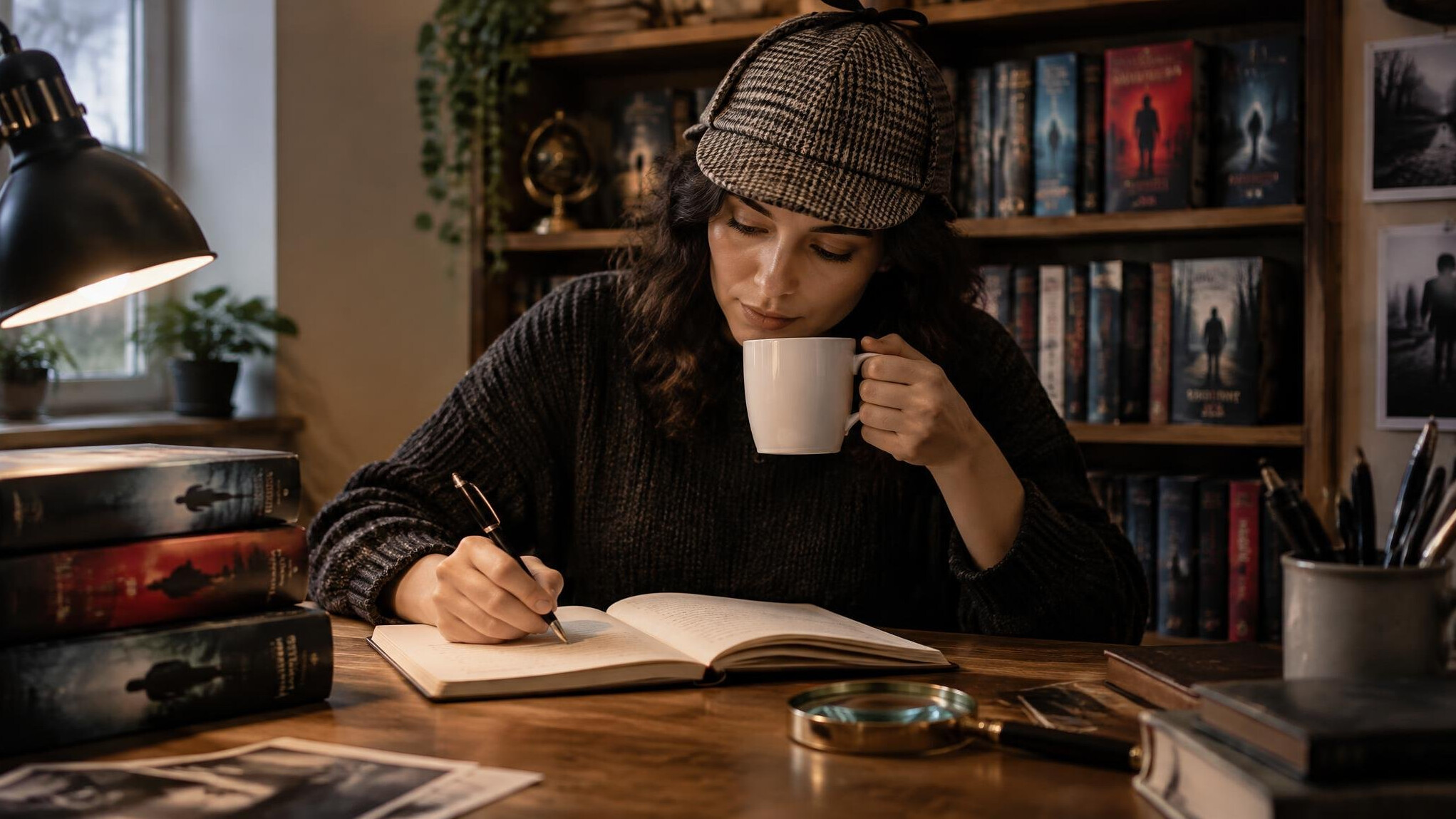 person writing in notebook