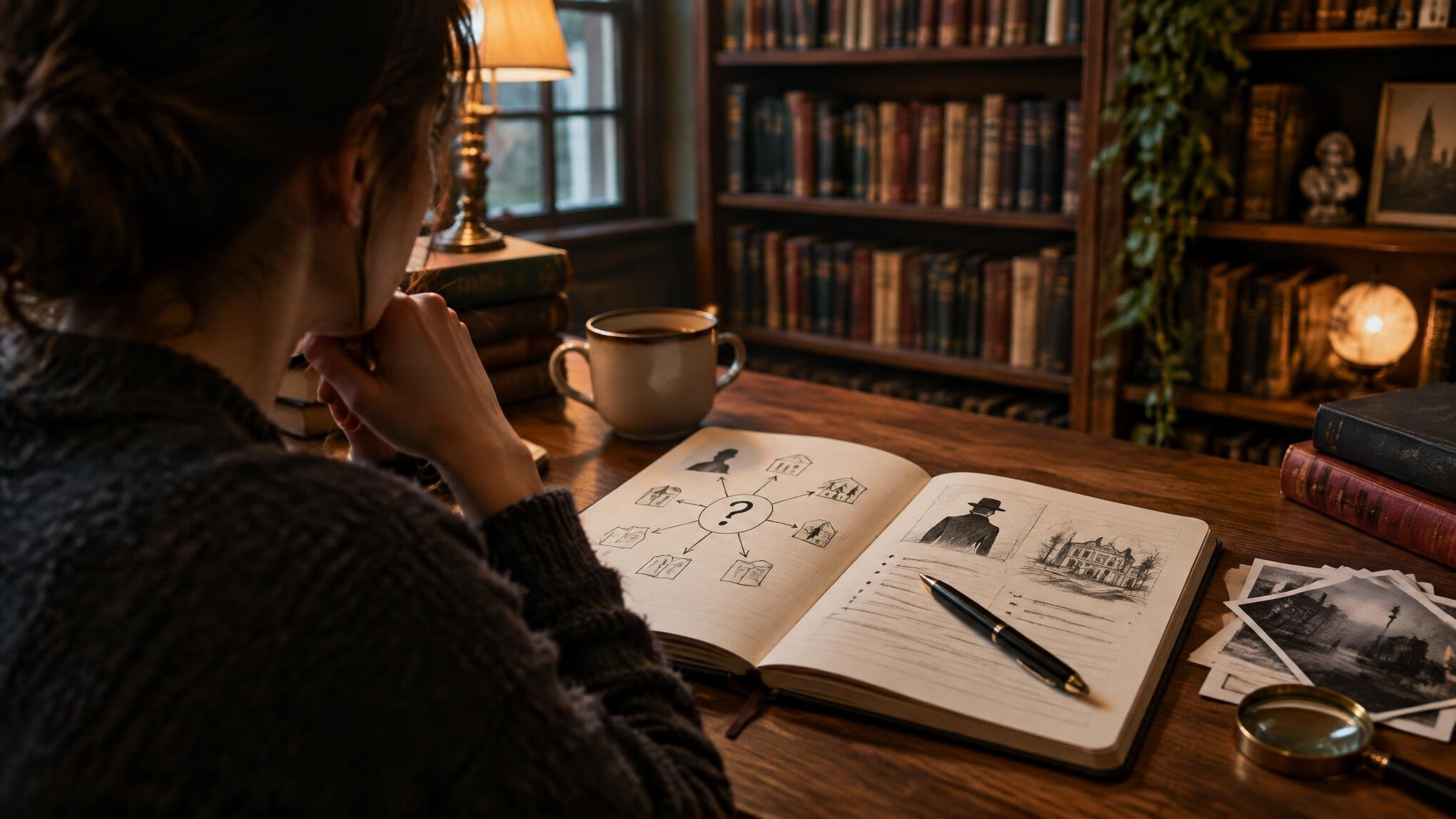 writer brainstorming ideas