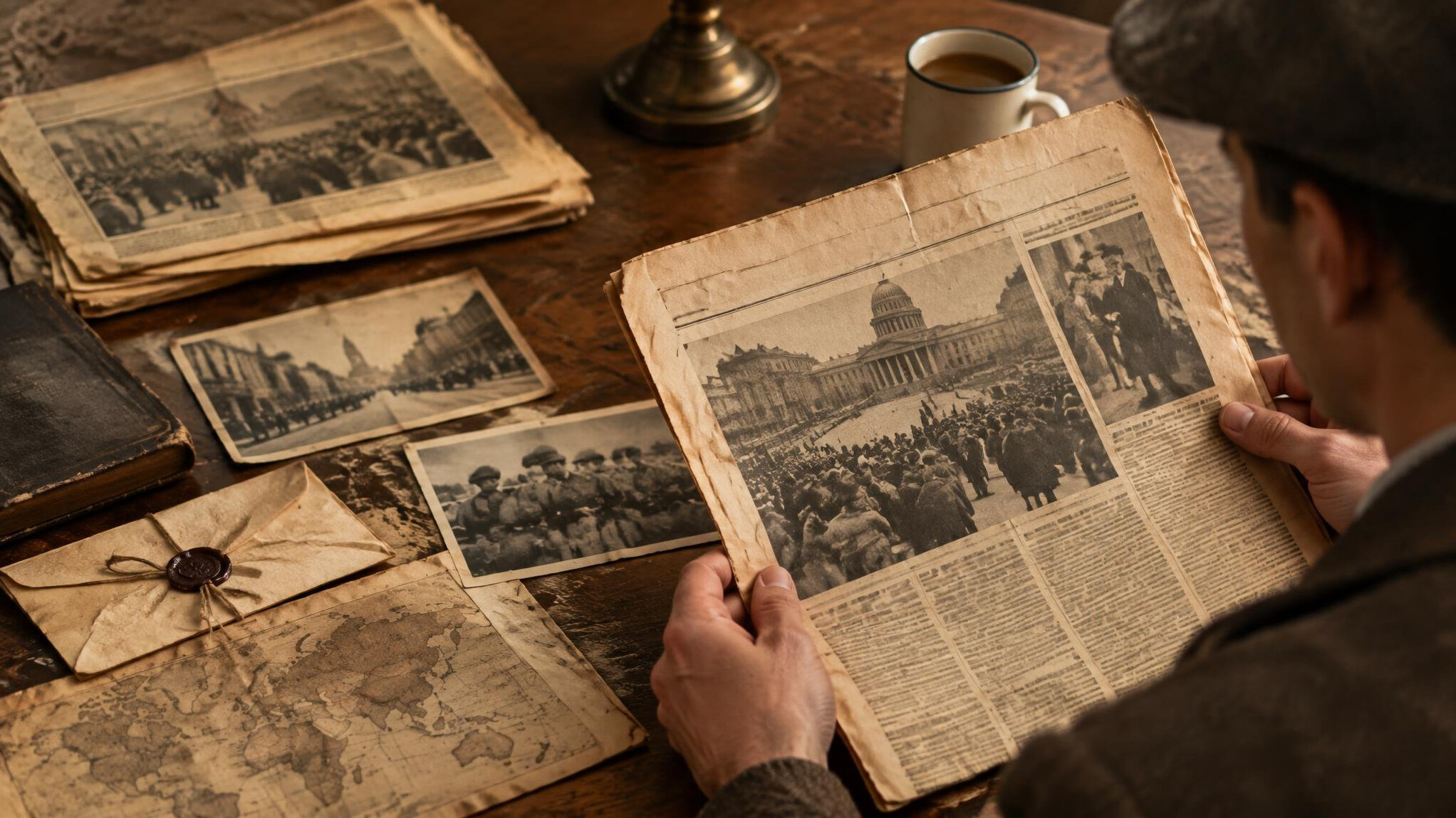 old newspaper clippings